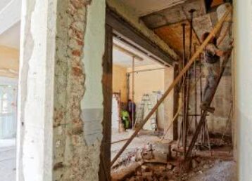 construction site with waste debris